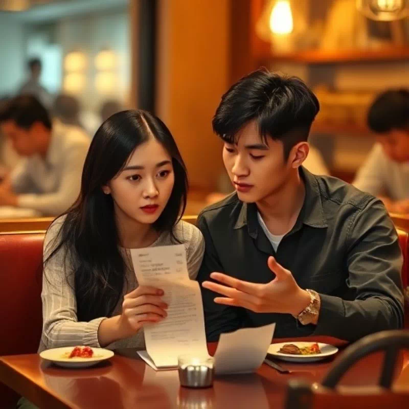 데이트 비용 부담 논쟁 종결! 유연한 부담 방안 3가지 데이트 비용 부담 논쟁 커플, 계산서를 앞에 둔 남성과 여성