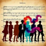 방탄소년단 스토리텔링, 실패 자산화 4단계 베토벤의 악보 위로 겹쳐지는 방탄소년단 스토리텔링의 상징적 이미지