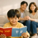 국제결혼 자녀 교육 핵심 5가지 국제결혼 자녀 교육 두 언어 책을 읽는 아이