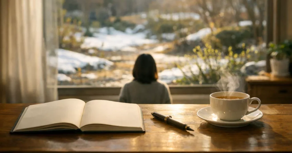 마음 상처 극복을 위해 자신의 감정을 마주하며 해빙의 계절을 기다리는 모습