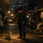 동물이 말을 한다면? 2탄: 대혼란 후의 새로운 약속 동물이 말을 한다면 - 밤골목에서 길고양이와 대화하는 모습